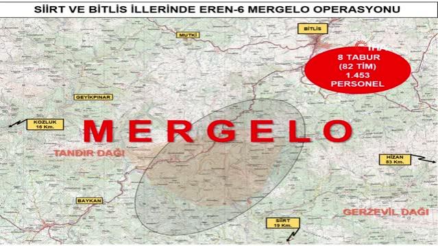 Siirt’te ‘Eren -6 Mergelo’ operasyonu başlatıldı