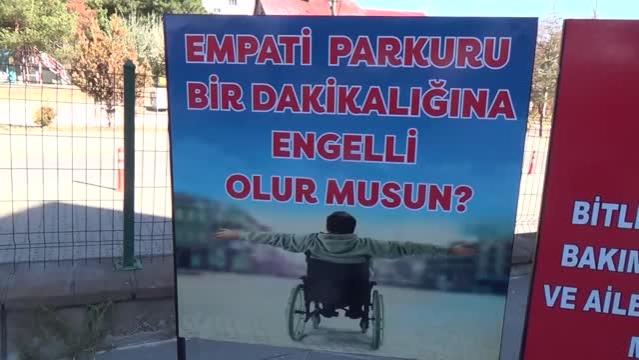 Ahlat’ta engellilerin yaşadığı zorluklara dikkat çekmek için “empati parkuru” kuruldu