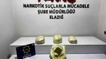 Elazığ’da 7 Kilo 882 Gram Toz Esrar Ele Geçirildi