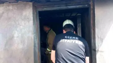 Cizre’de Odunlukta Yangın